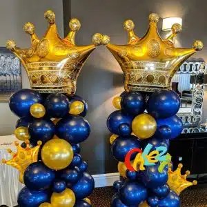 Gold Foil Crown Balloon for Birthday